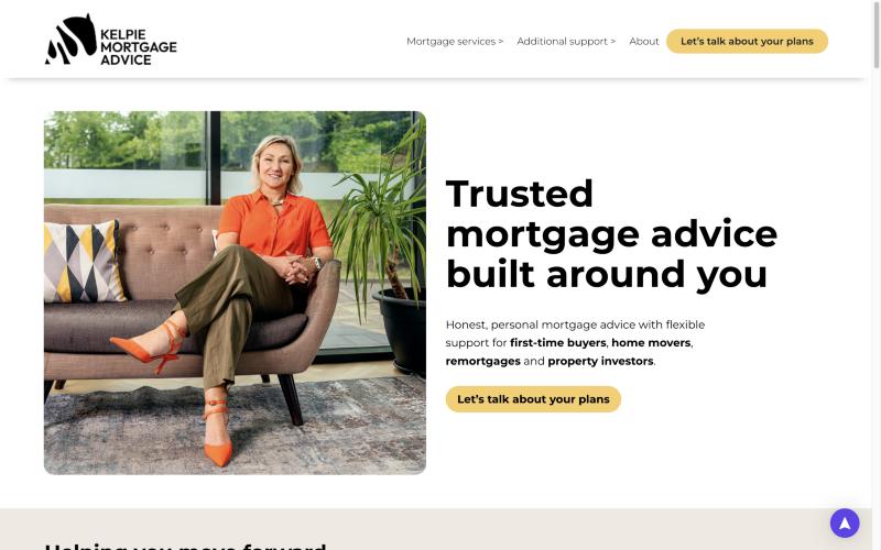 Homepage of Kelpie Mortgage Advice