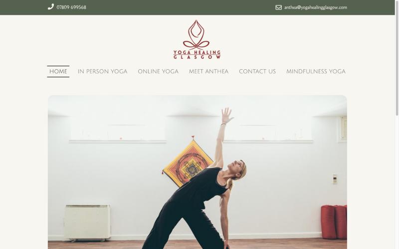 Homepage of Yoga Healing Glasgow